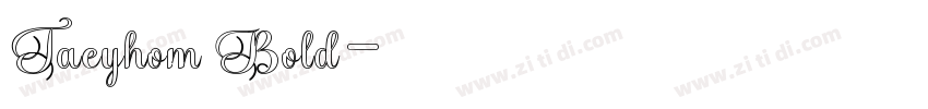Taeyhom Bold字体转换